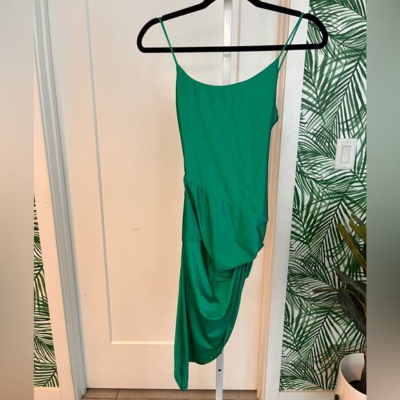 Superdown Eva Twisted Slit Dress in Green size XS - Picture 4 of 13